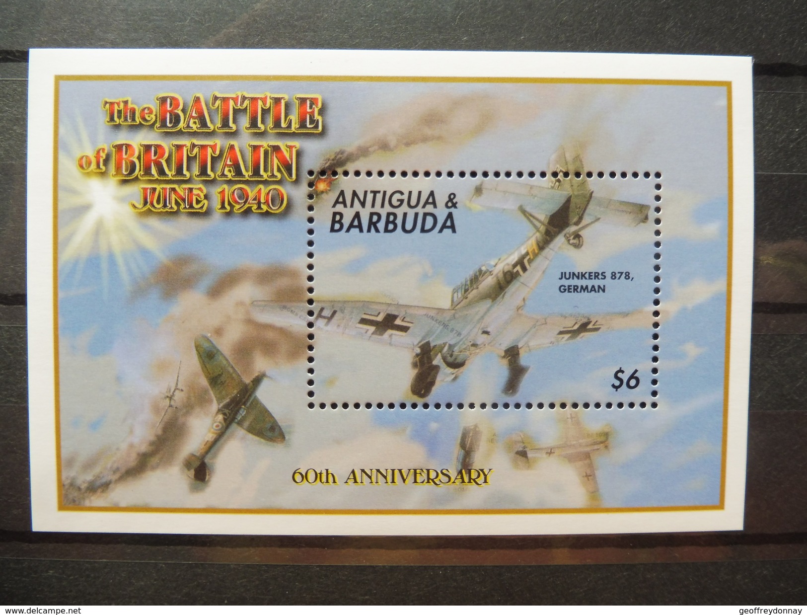 Antiga Barbuda Bataille D'angleterre Second War Avion De Guerre - Guerre Mondiale (Seconde)