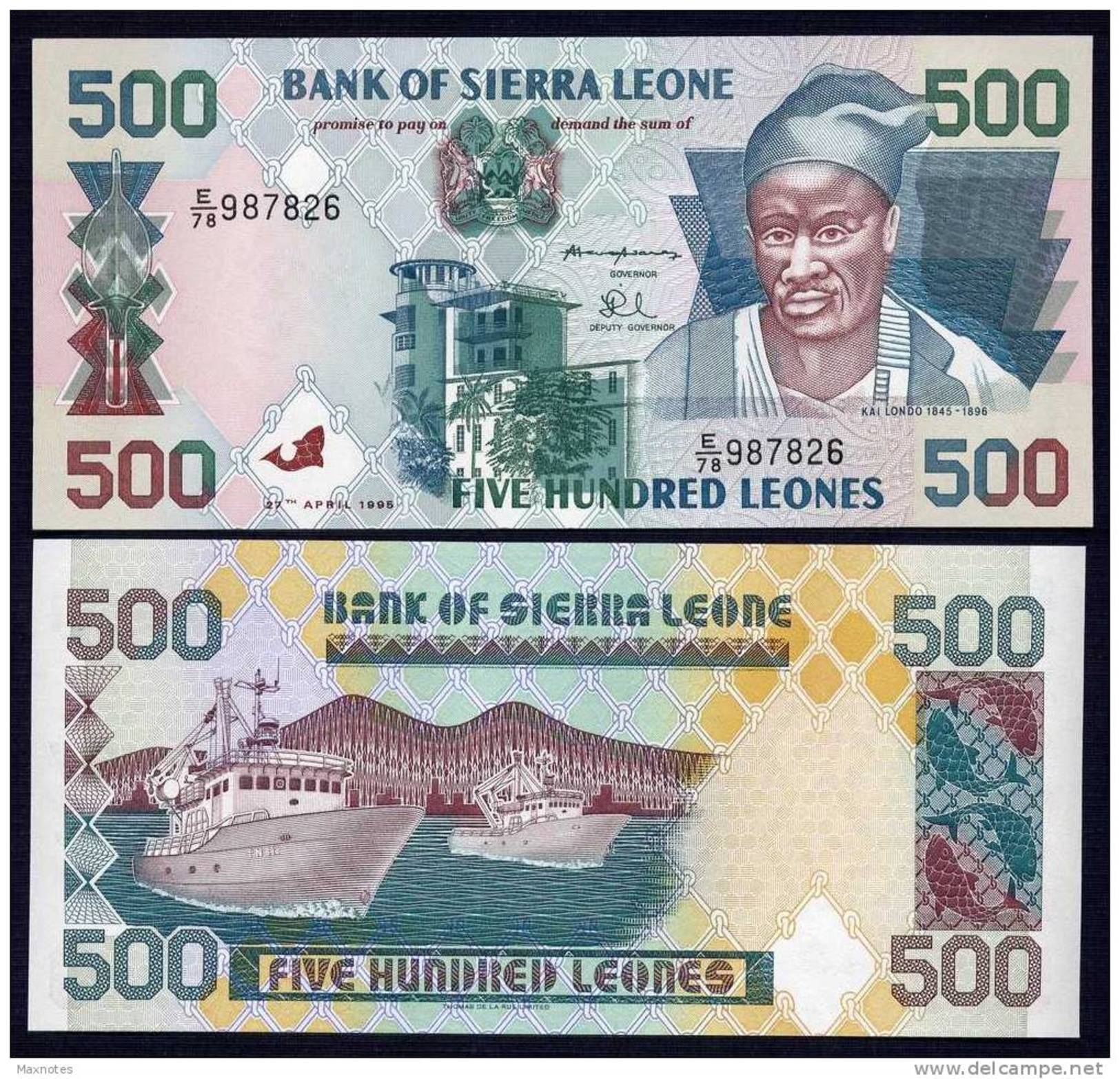 SIERRA LEONE : Banconota 500 Leones - 1995 - FDS - Sierra Leona