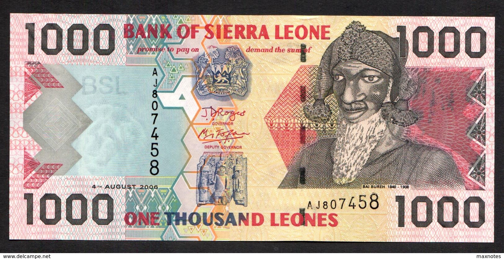 SIERRA LEONE : 1000 Leones - 2006 - UNC - Sierra Leona