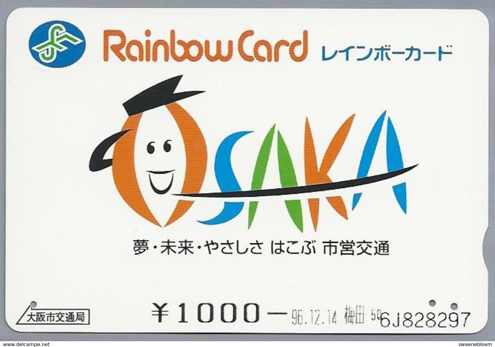 JP.- Japan, Telefoonkaart. Telecarte Japon. OSAKA. RAINBOW CARD - Reclame