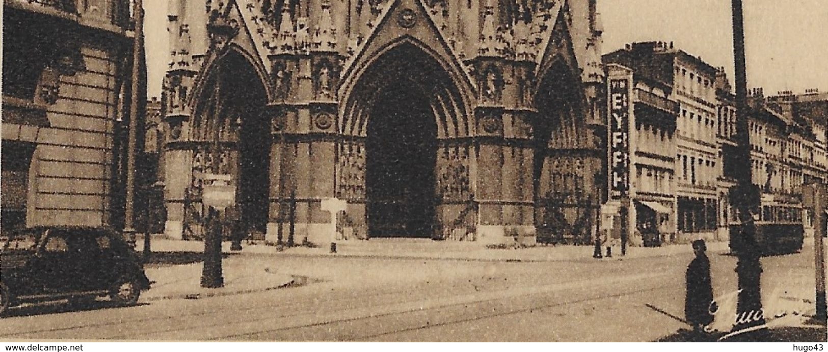 LILLE - N° 29 - EGLISE DU SACRE COEUR AVEC VIEILLE VOITURE - CPA NON VOYAGEE - Lille