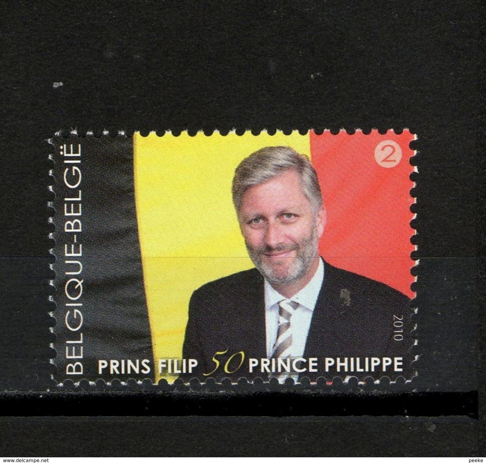 België Nr. 4035 Xx -   Prins Filip 50 Jaar  - Postprijs - Ongebruikt