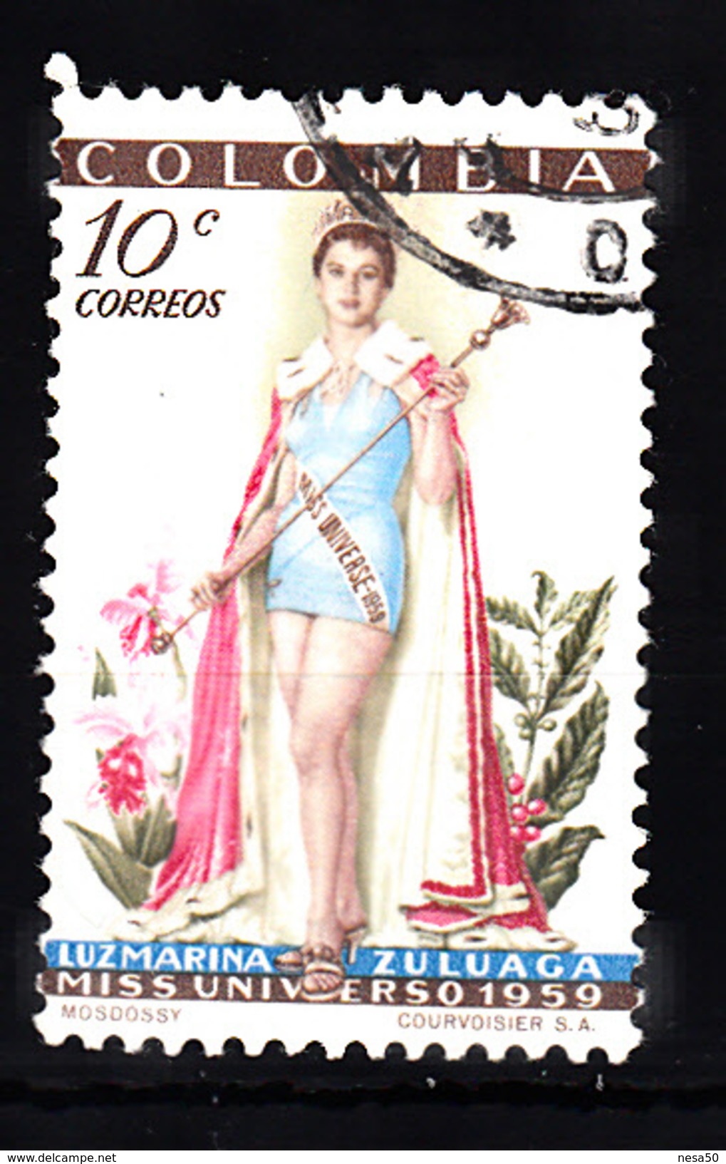 Colombia 1959 Mi Nr 847  Miss Universum - Colombia