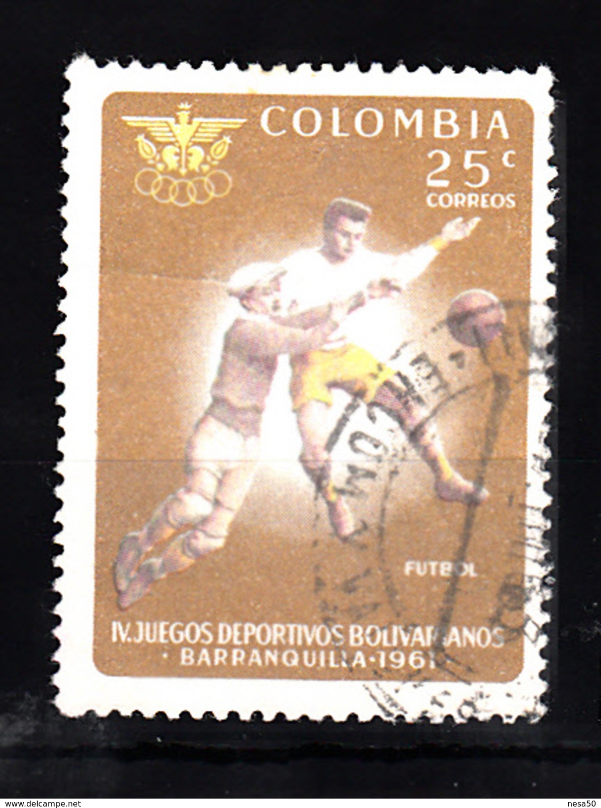 Colombia 1961 Mi Nr 999 Voetbal, Football - Colombie