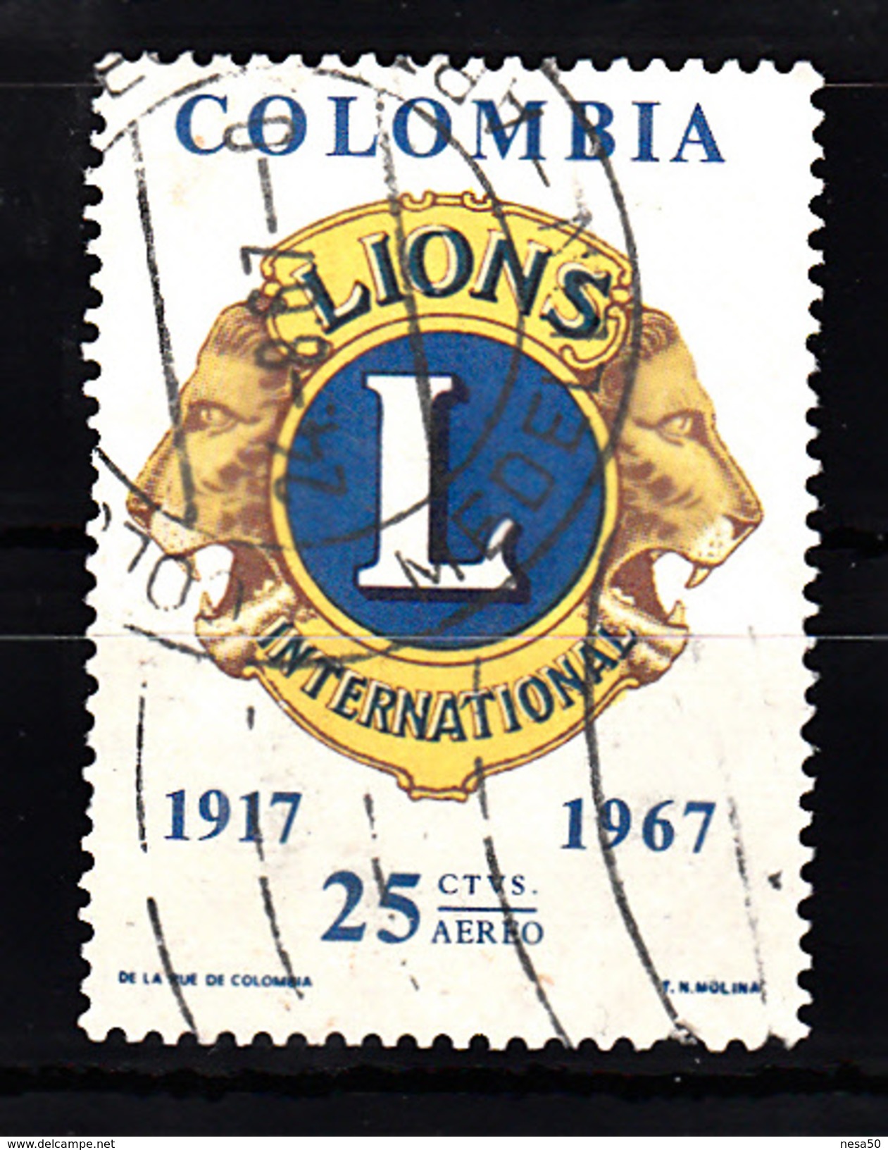 Colombia 1966 Mi Nr 1107 Lions - Colombia