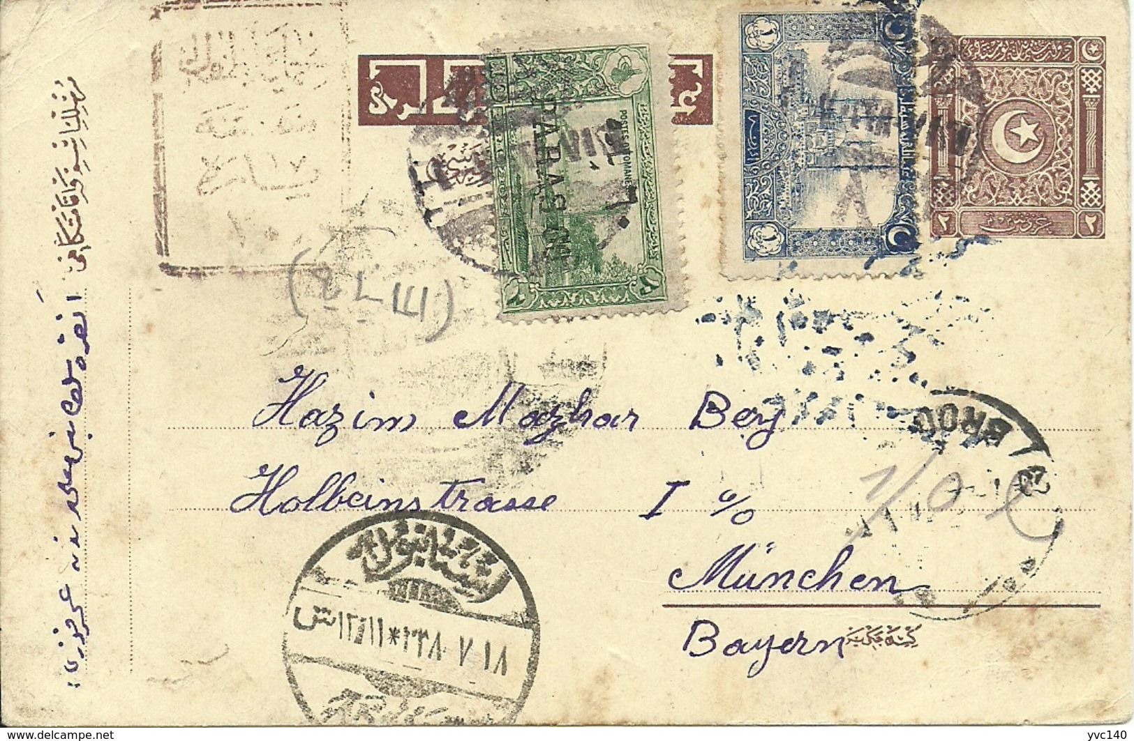 Turkey; 1922 Postal Stationery Sent From Ankara To Munich - Postwaardestukken