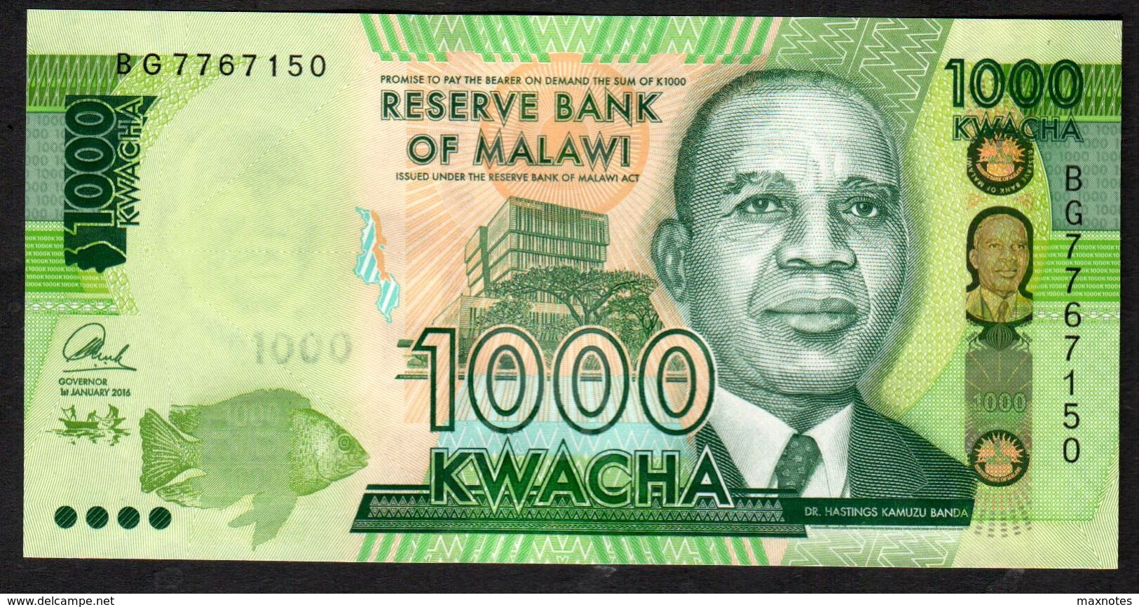 MALAWI  : 1000 Kwacha - 2016 - UNC - Malawi