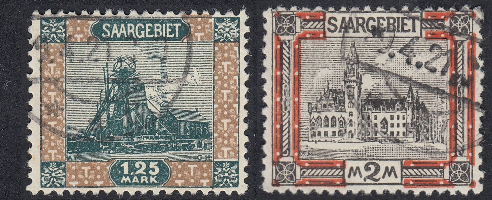 SARRE - 1921 - Lotto 2 Valori Usati: Yvert 63 E 64. - Usati
