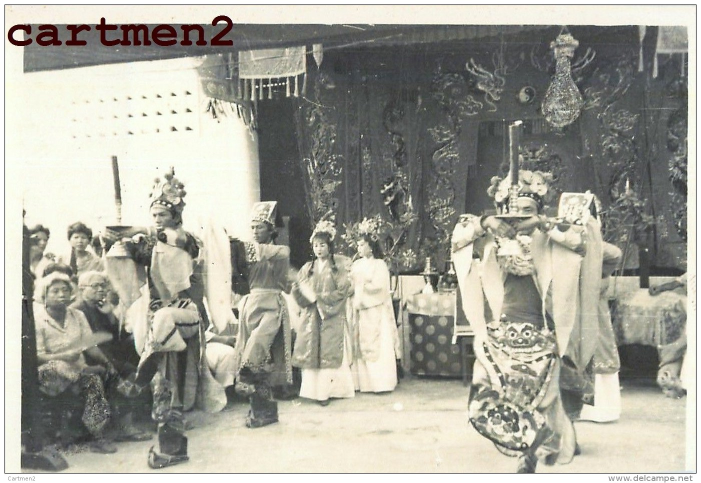 8 OLD PHOTOGRAPHY : CHINA OR VIETNAM PROCESSION BOUDDHISME BUDDHISM BONZE MOINE CHINE TEMPLE PAGODA RELIGION - Chine