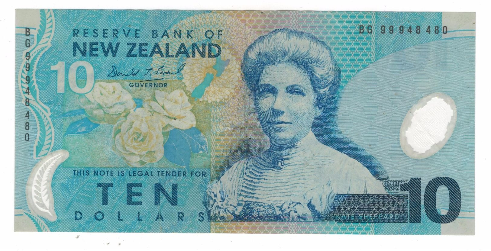 New Zealand, 10 Dollars,  F. Polymer Note. See Scan. - Nueva Zelandía