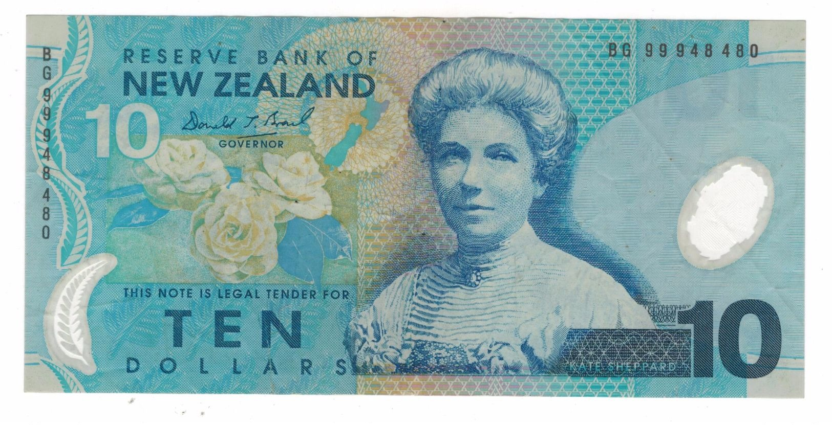 New Zealand, 10 Dollars,  F. Polymer Note. See Scan. - Nouvelle-Zélande