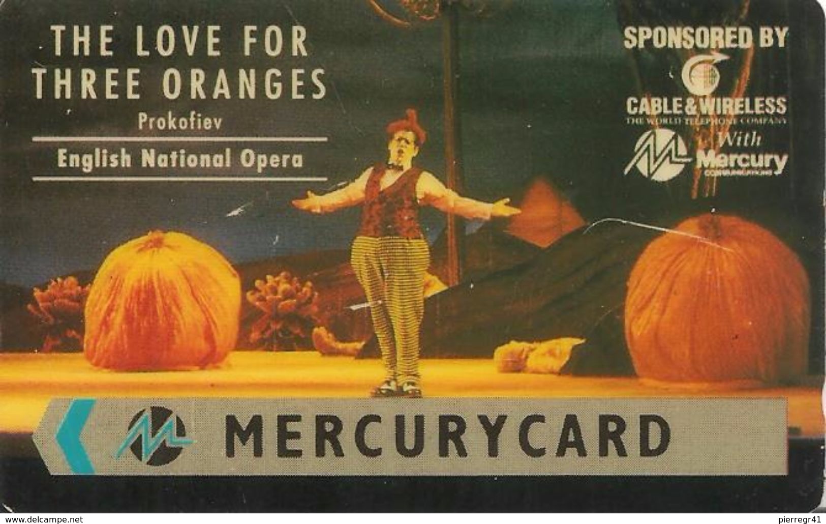 CARTE+GB-MERCURY CARD-ENGLISH NATIONAL OPERA TBE- - Mercury Communications & Paytelco