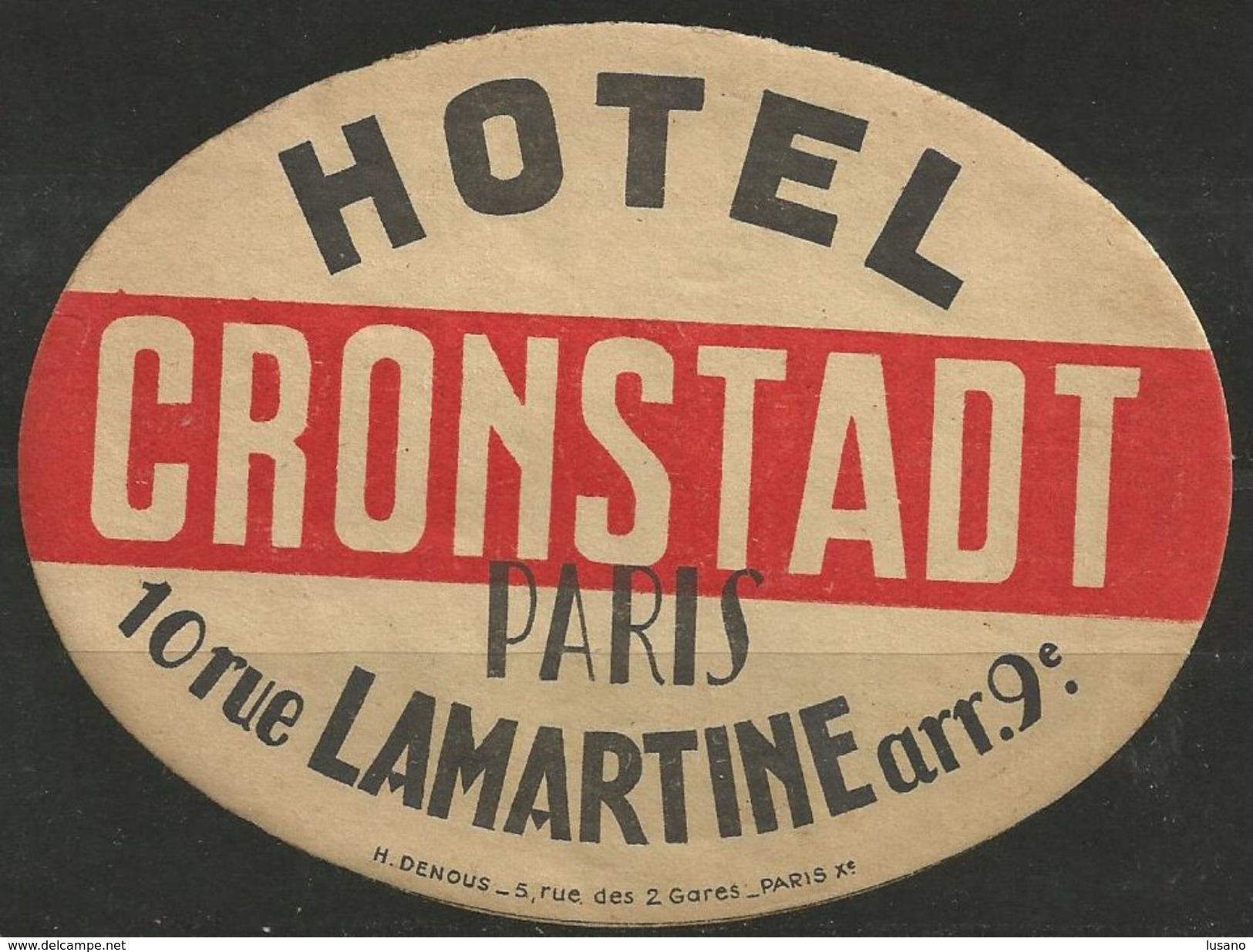 Etiquette D'hôtel : Hôtel Cronstadt - Paris - Hotel Labels