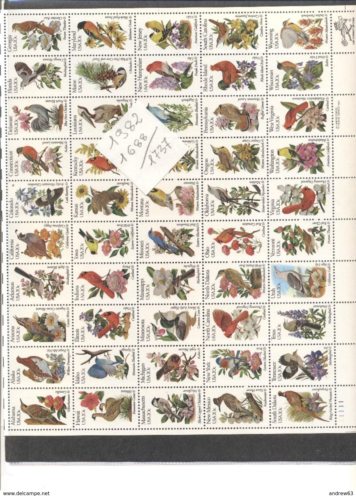 STATI UNITI - USA - 1982 - Annata Completa - Complete Year - ** MNH/VF - Vedi Foto - Années Complètes