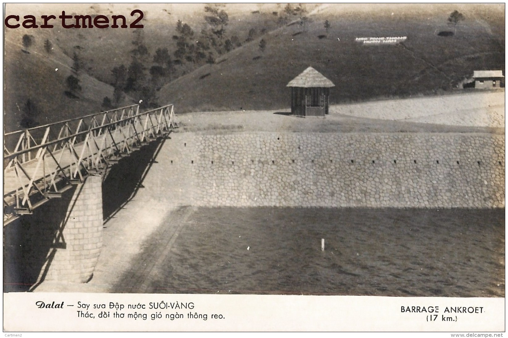 6 CARTE PHOTO : DALAT DINH-QUAN BARRAGE ANKROET LAC THANG CANH LAKE VIETNAM INDOCHINE ASIA - Viêt-Nam