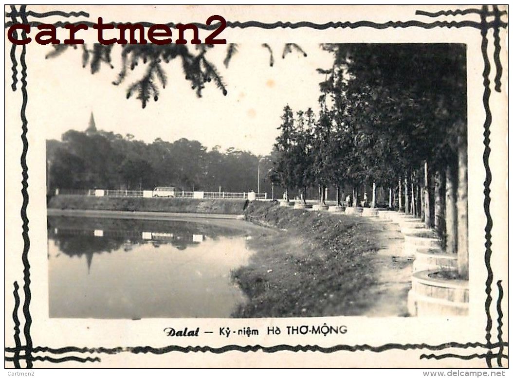 12 OLD PHOTO : DALAT ANNAM STATION RAILWAY CHURCH LAKE VIETNAM INDOCHINE ASIA Snapshot - Viêt-Nam