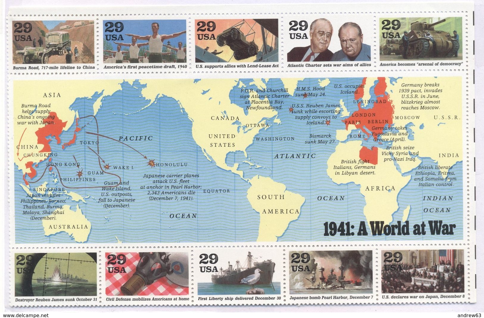 STATI UNITI - USA - 1991 - Annata Completa - Complete Year - ** MNH/VF - Vedi Foto - Años Completos