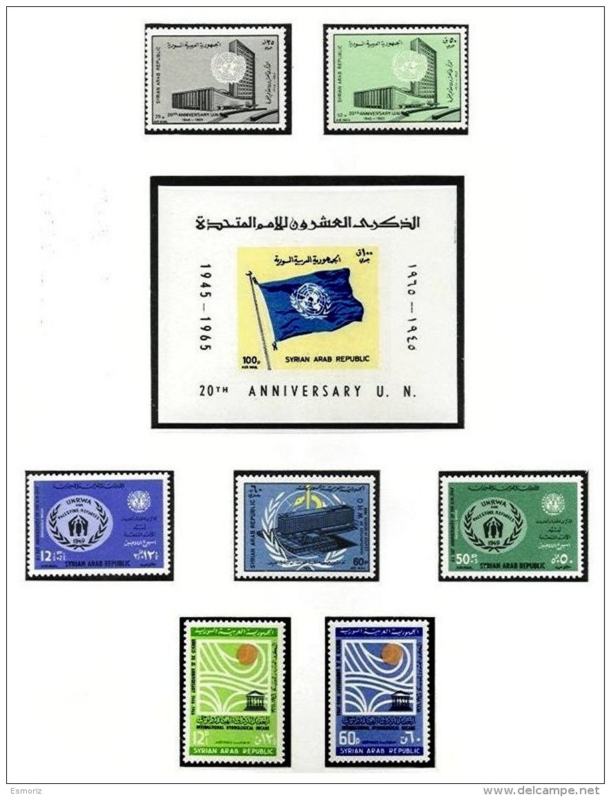 SYRIA, Yv Av. 285/86, 289, 295/96, 299/300, Bk. 21, ** MNH, F/VF - Syrie