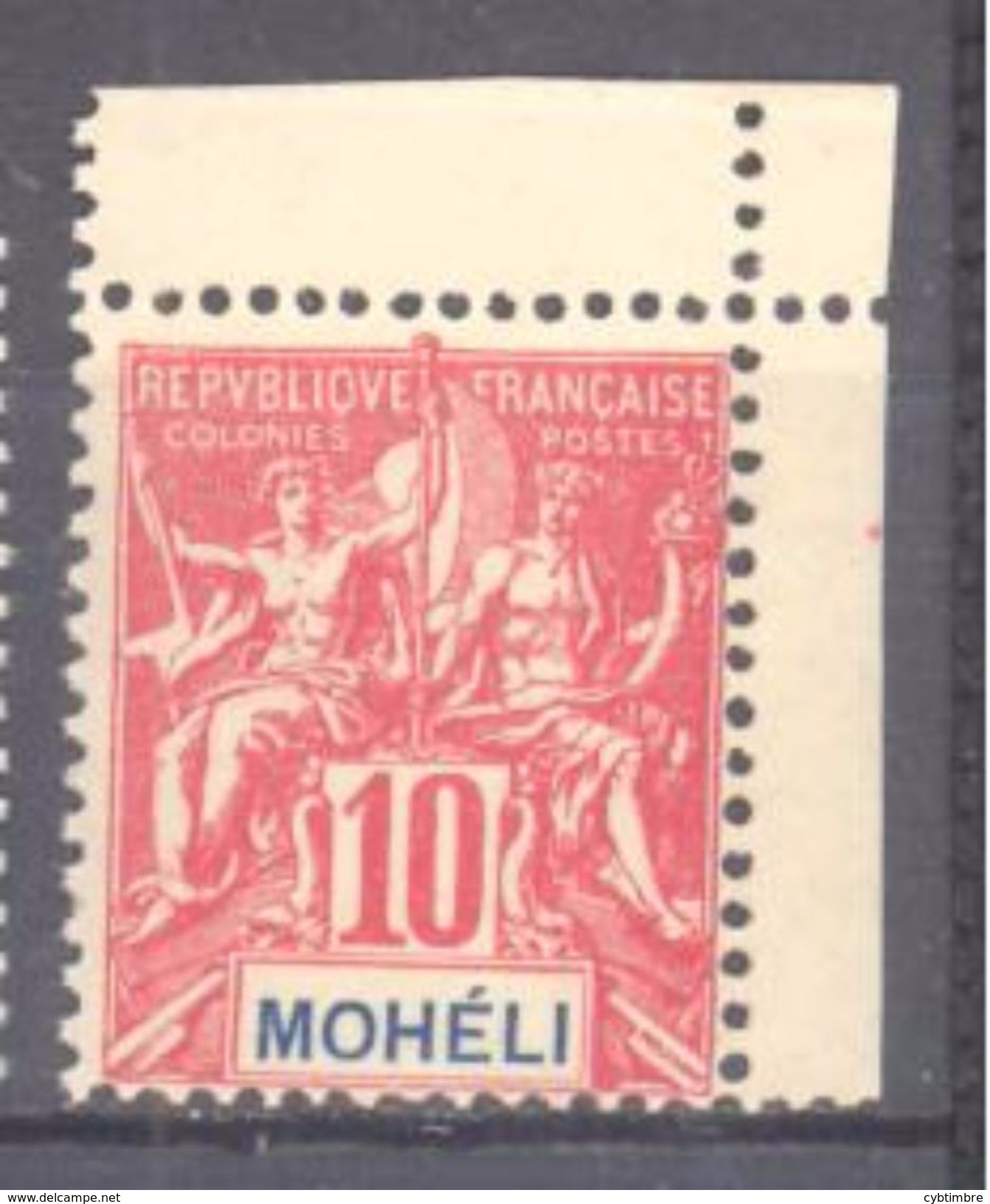 Moheli: Yvert N° 5*; Coin De Feuille; Cote 6.50€ - Ongebruikt