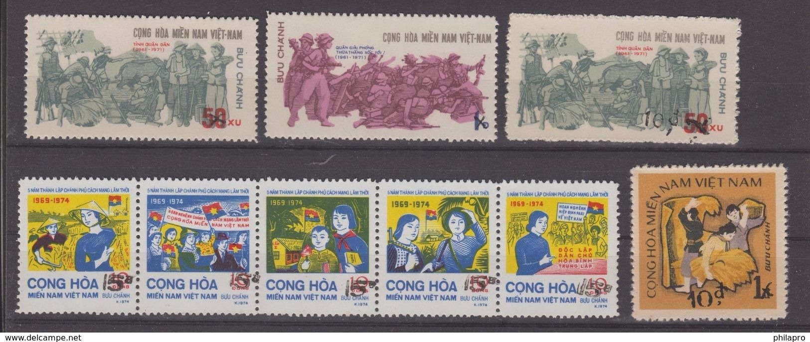 VIETNAM  NLF COLLECTION+ 9 Overpt Local  Uncatalog   **MNH  Michel  N°1/59  See 3 Scans   Réf H 595T - Vietnam