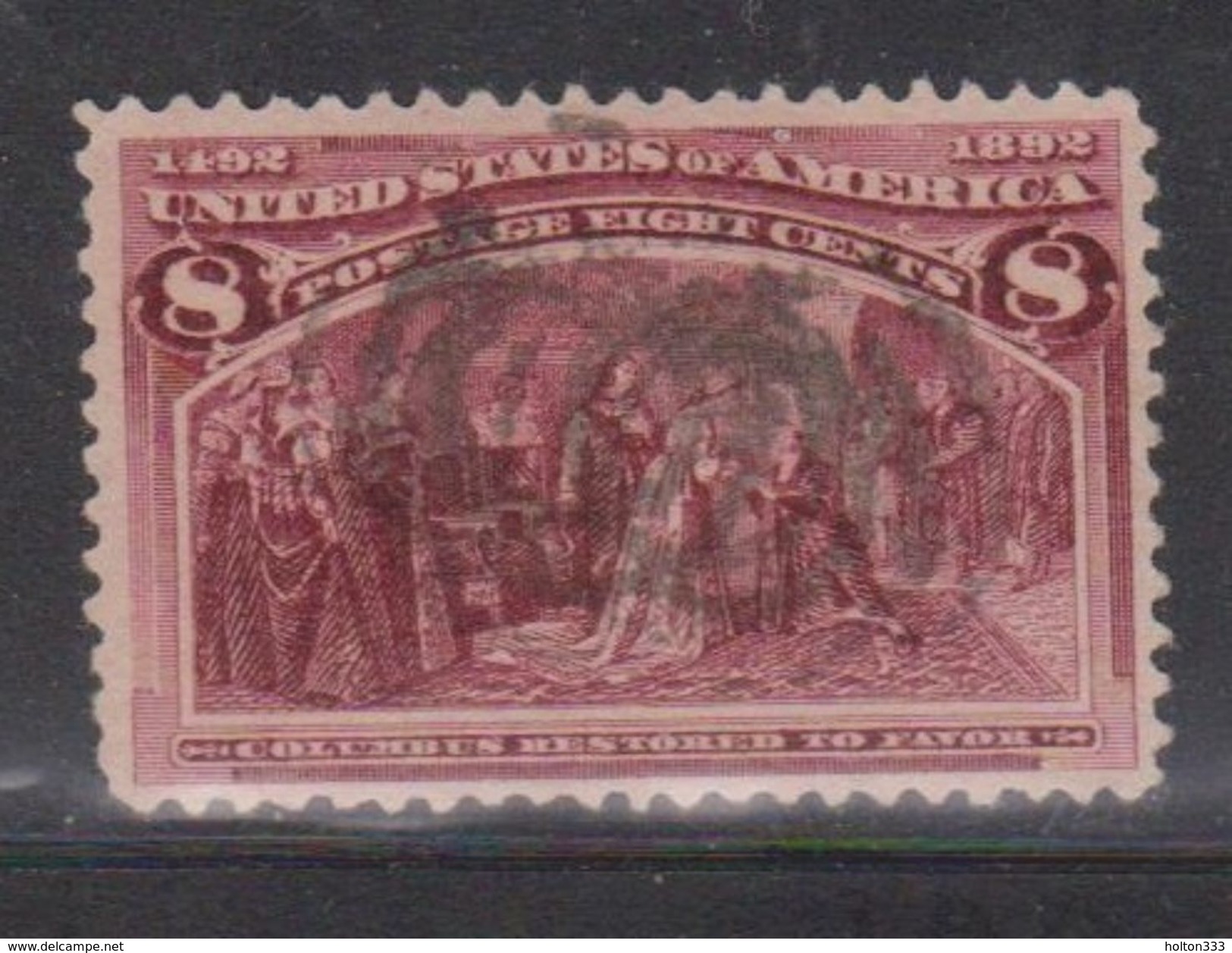 USA Scott # 236 Used - 8 Cent Columbian Issue - Used Stamps