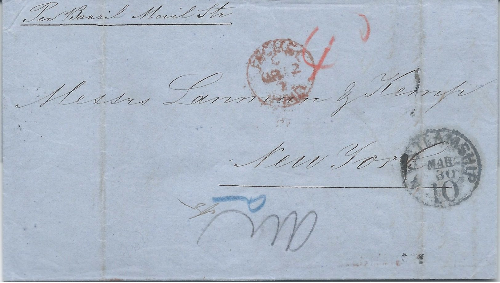 Haiti, 1871 Stampless Cover With Letter, Sent From Jacmel Via St. Thomas, D.W.I., To New York, Rare Postal Markings, VF - Danish West Indies