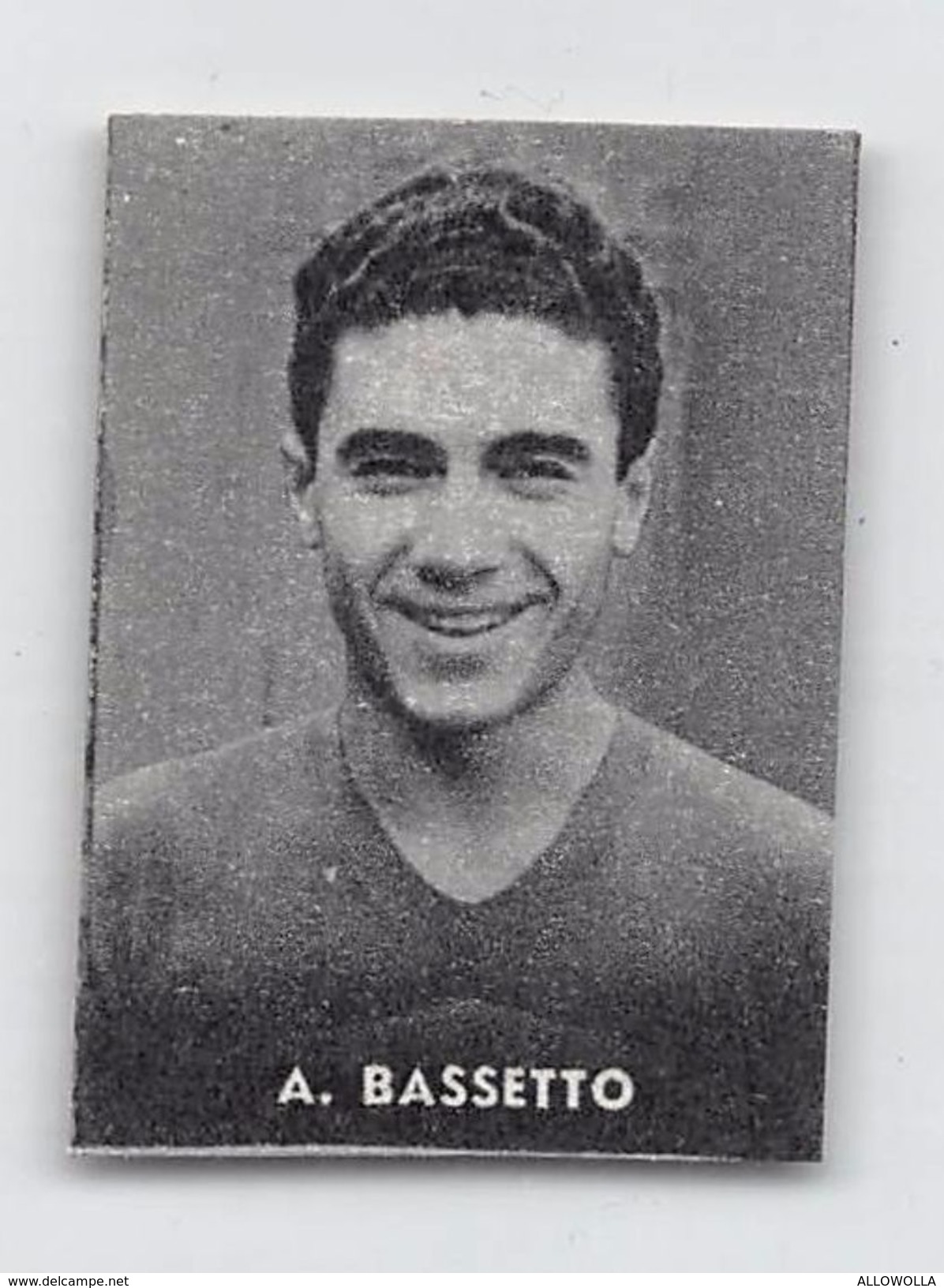 23 "ADRIANO BASSETTO 1925 - 1999 CALCIATORE" FIGURINA ORIGINALE "NANNINA" 1952 - Trading Cards