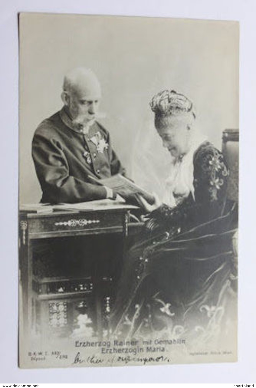 Foto Cartolina Arciduca Raineri Ferdinando Con La Moglie Maria Carolina 1909 - Sonstige & Ohne Zuordnung