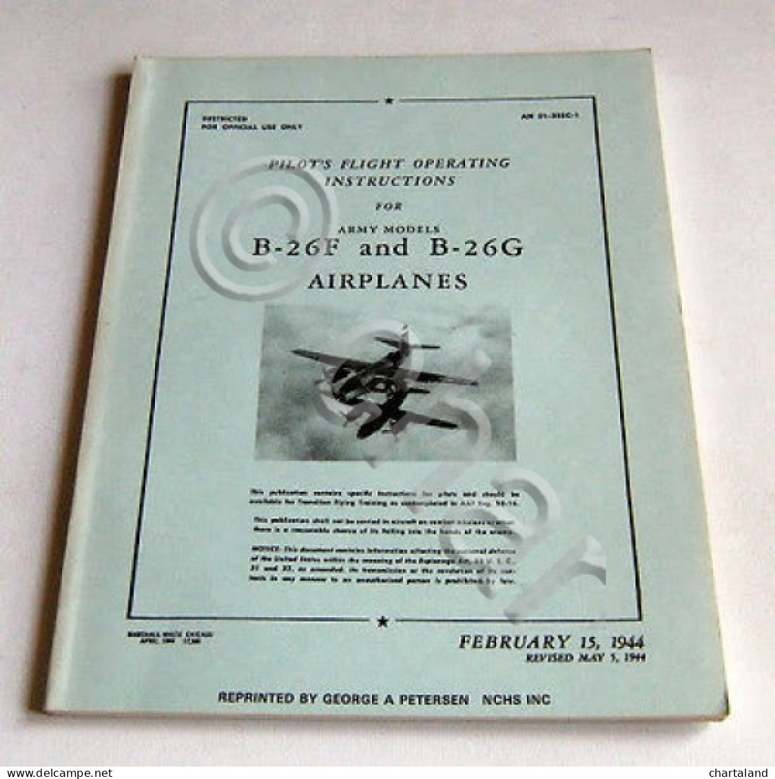 Aircraft Pilot 's Flight Operating Instructions For B 26F And B 26G Airplanes - Unclassified