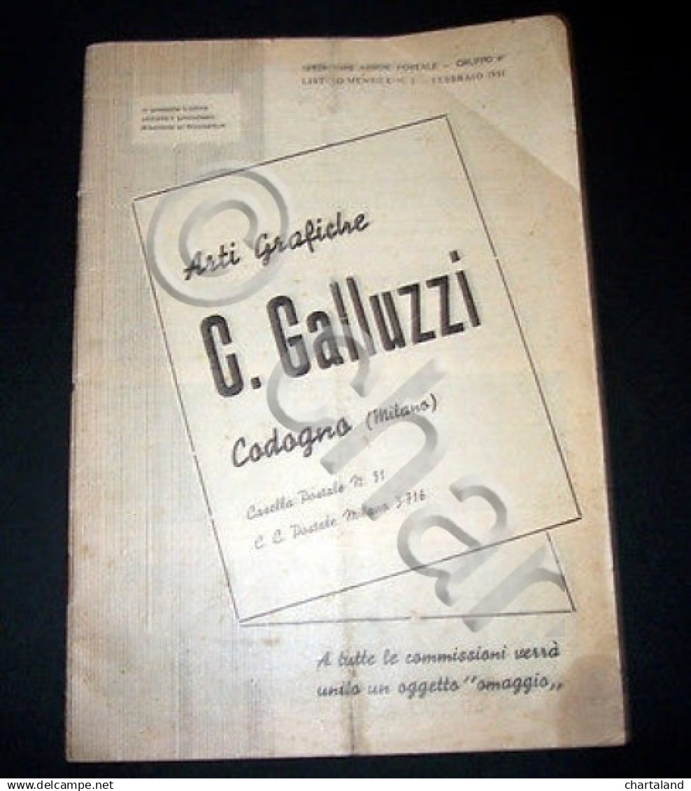 Catalogo Illustrato - Cancelleria E Cartoline - Arti Grafiche C. Galluzzi - 1951 - Non Classificati