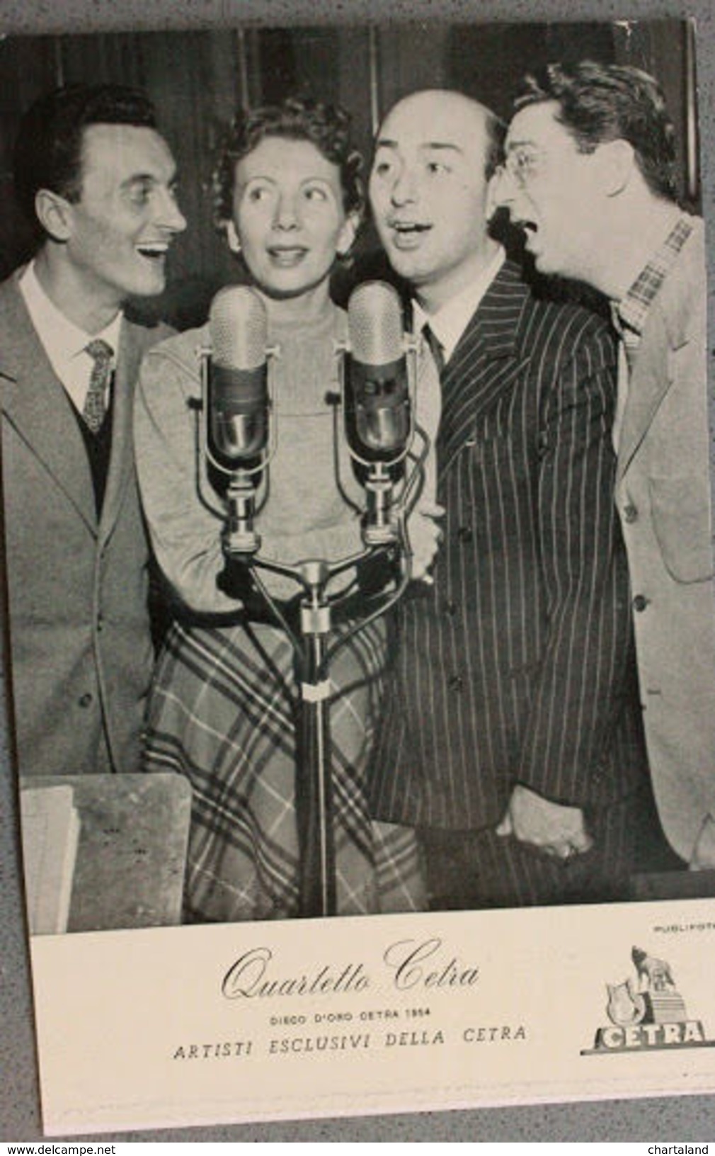 Foto Cartolina Quartetto Cetra Disco D'oro 1954 Ed Publifoto - Altri & Non Classificati