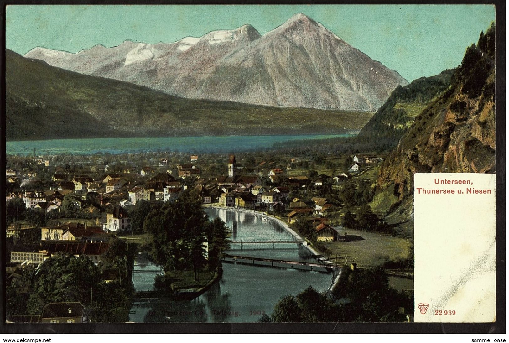 Unterseen  /  Thunersee U. Niesen  -  Ansichtskarte Ca.1900    (7864) - Unterseen