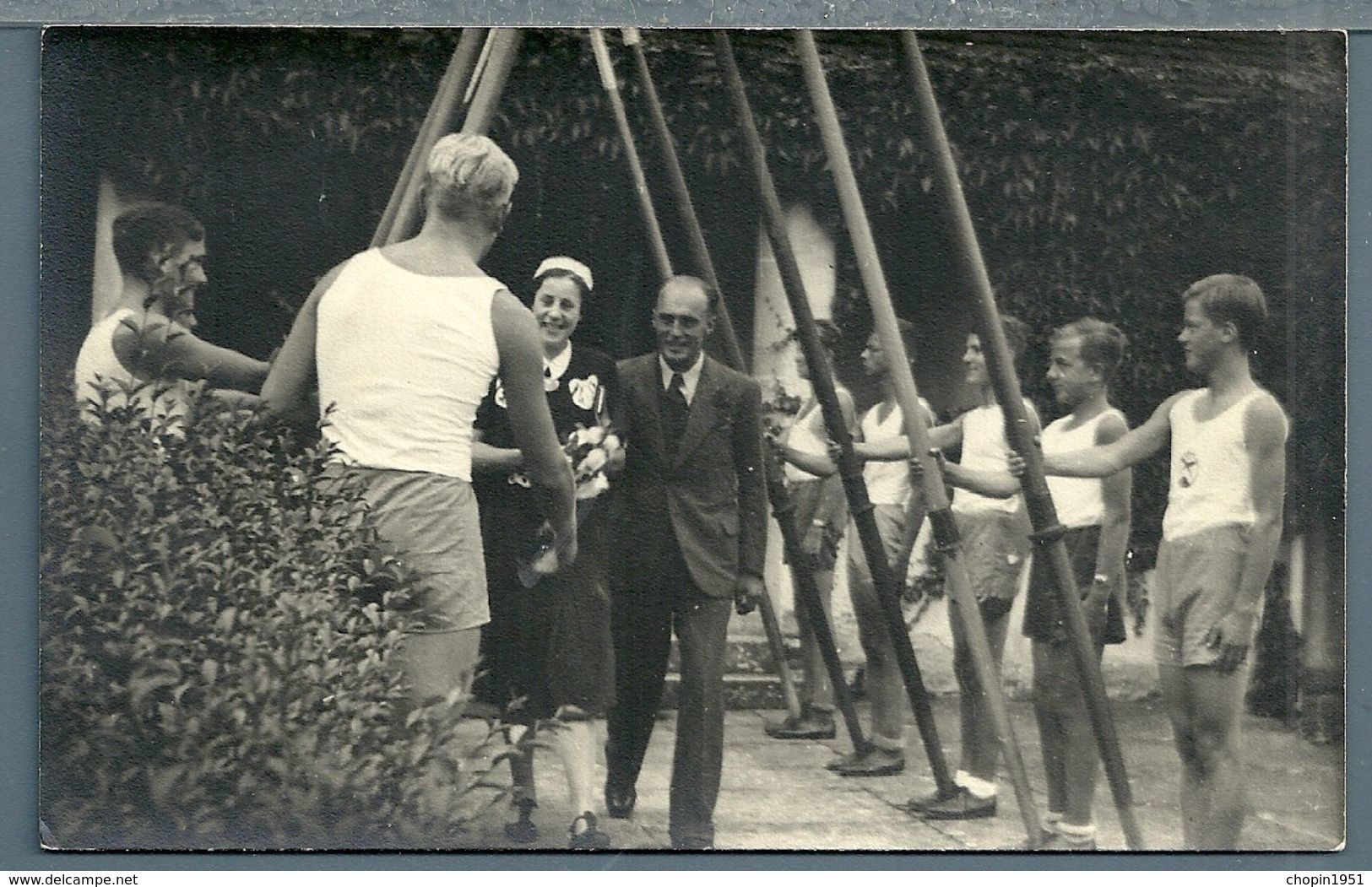 CP PHOTO - NOCES - HAIE D'HONNEUR - Personnes Anonymes