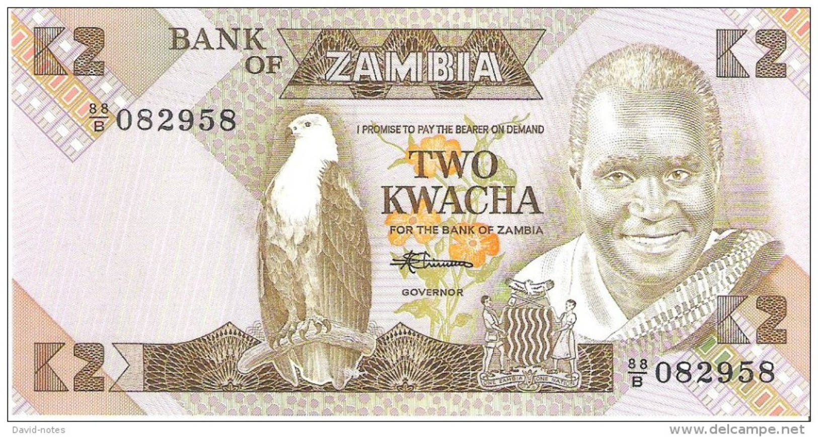 Zambia - Pick 24c - 2 Kwacha 1980-1988 - Unc - Zambia