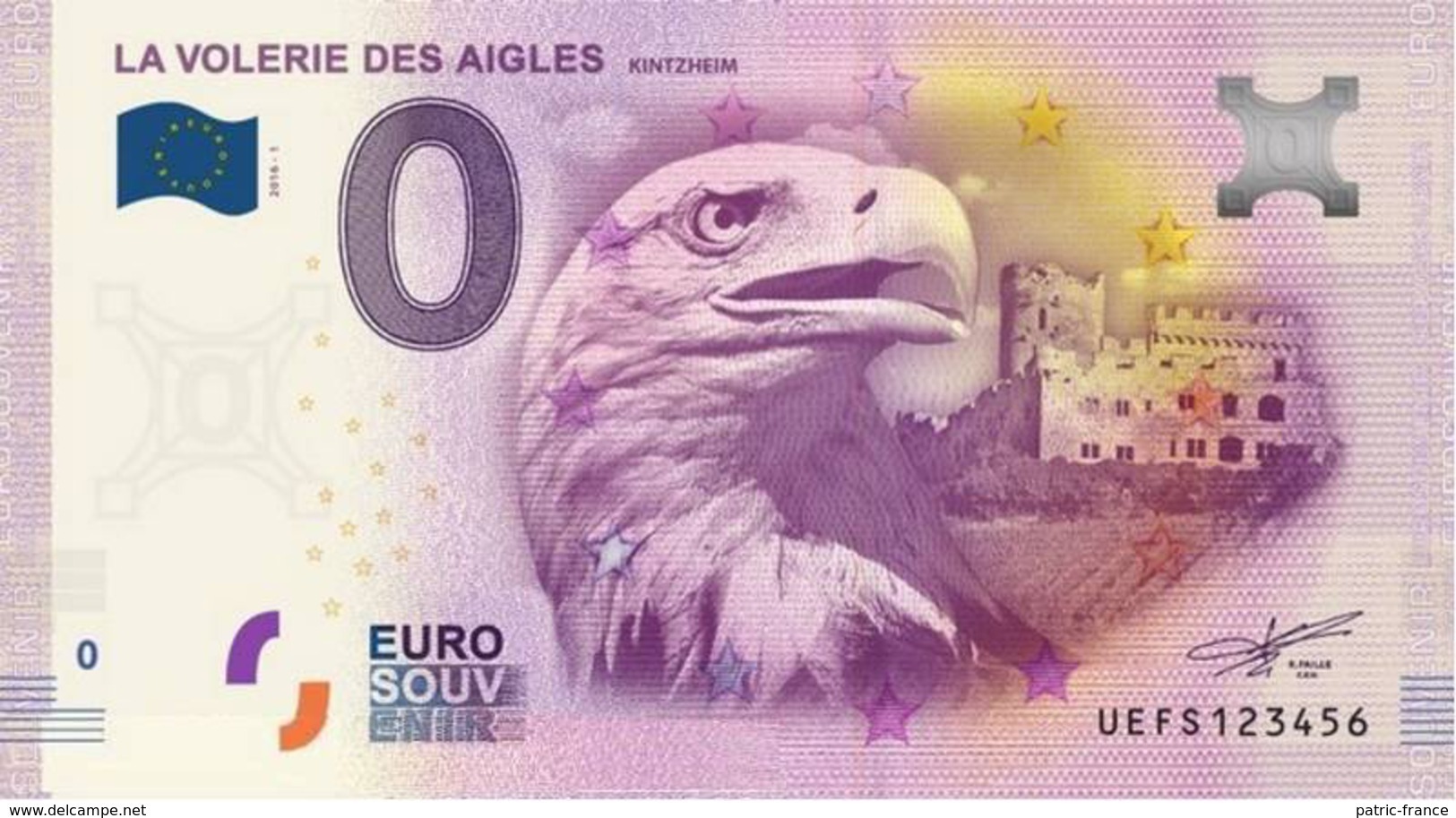 France - Billet Touristique 0 Euro 2016 - La Volerie Des Aigles Kintzheim - Other & Unclassified