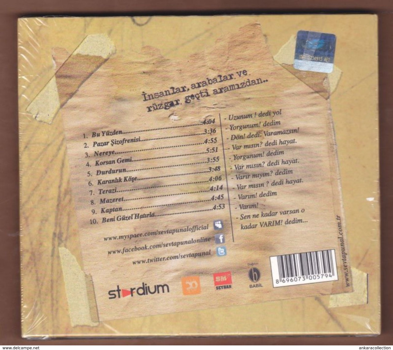 AC - Sevtap ünal Insanlar, Arabalar Ve Rüzgar Geçti Aramızdan BRAND NEW TURKISH MUSIC CD - World Music