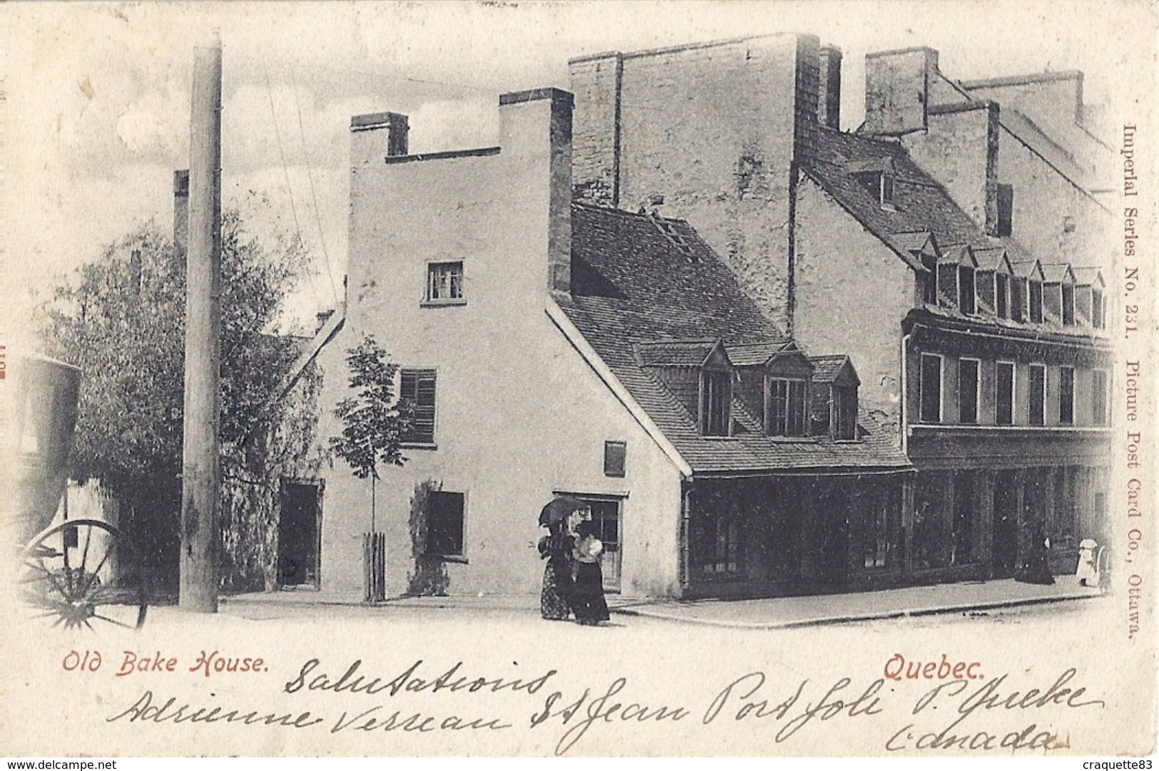 QUEBEC  OLD BAKE HOUSE  231    CARTE ANIMEE  1905 - Québec - Beauport