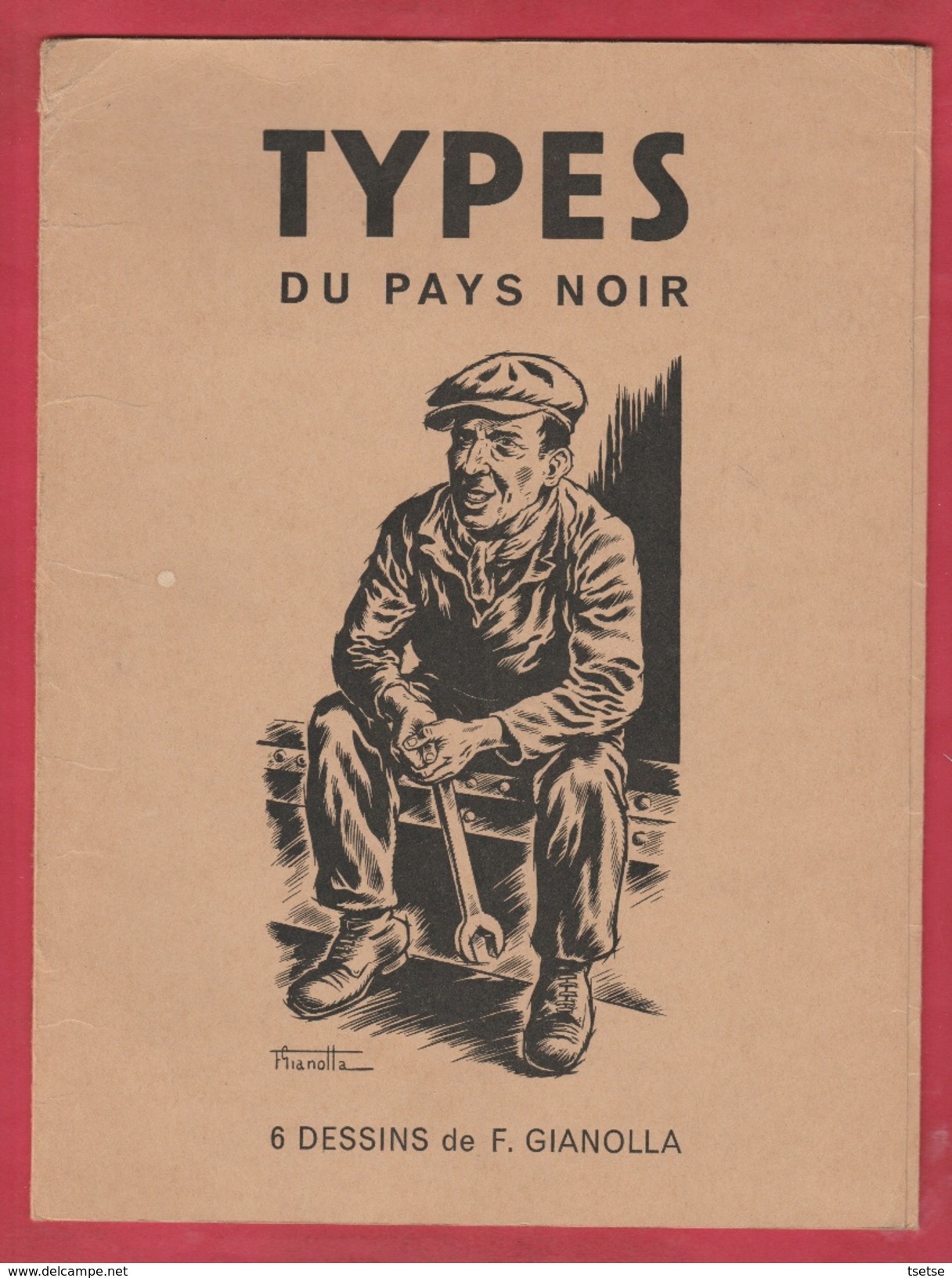 Série De 6 Dessins De François Gianolla Dans La Farde Originale , Illustrant Le Pays Noir/ La Mine , Les Mineurs - Affiches