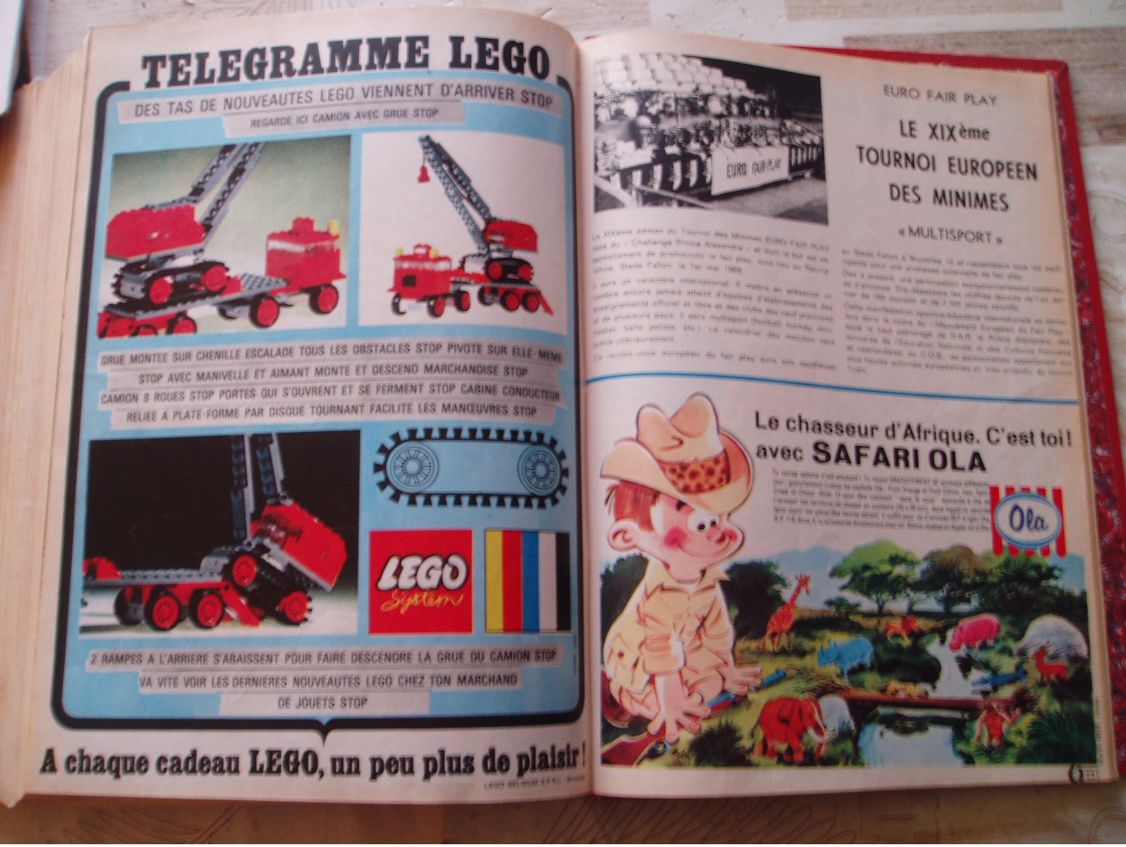 TINTIN BELGE RELIURE NO 1- 1969- NO 1 A 17-RC DIVERS-REPORTAGES-NB PAGE PUB-LEGO-BARBIE-CORGY TOYS ECT........