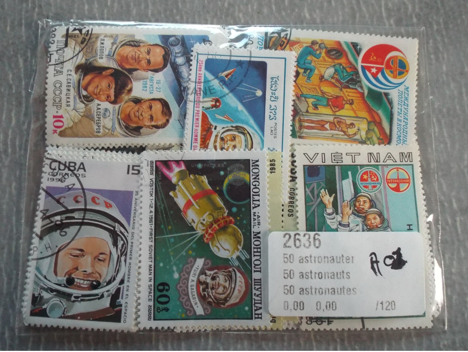 Lot De 50 Timbres Oblitérés : Astronautes - Autres & Non Classés