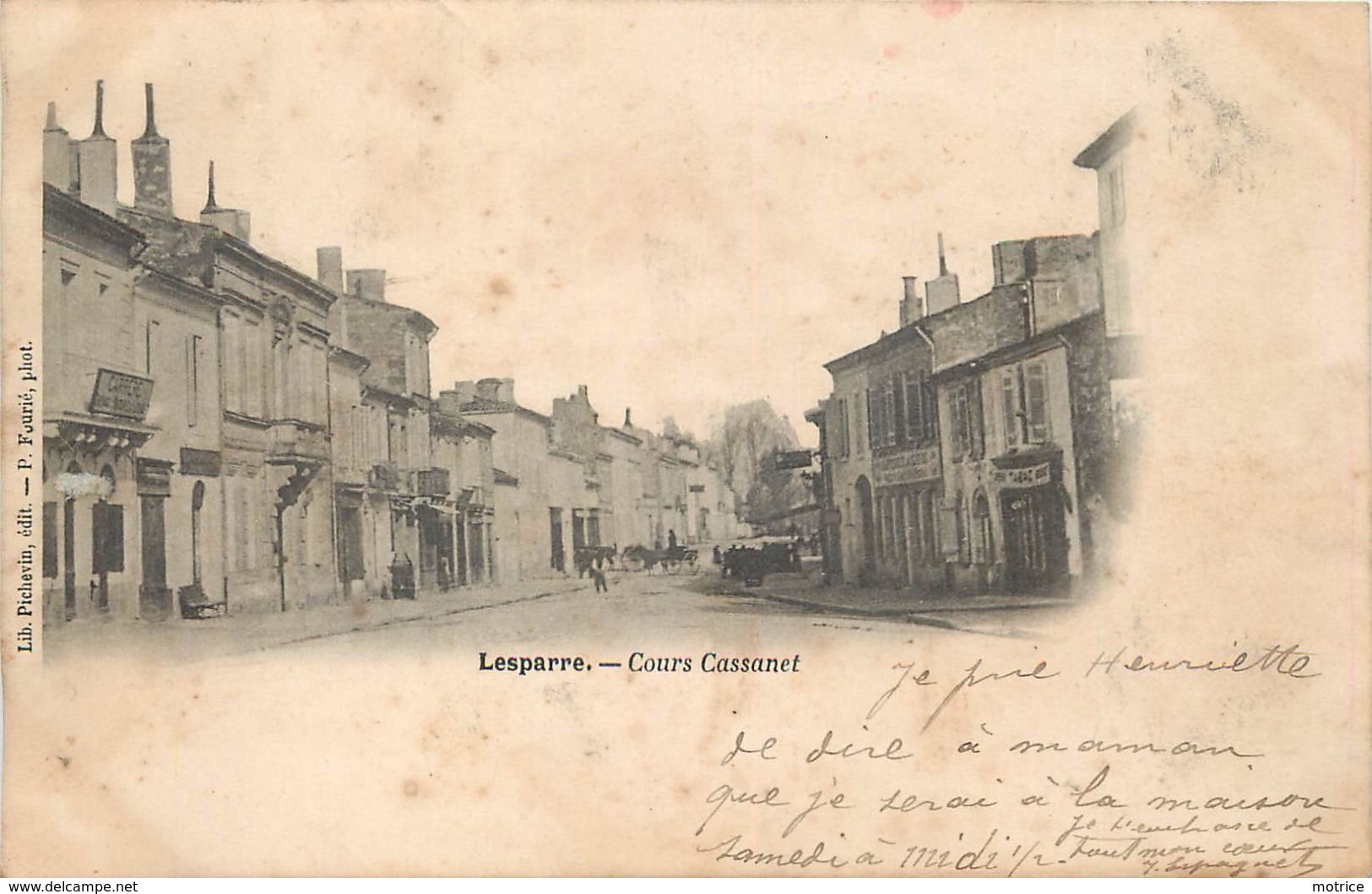 LESPARRE - Cours Cassanet.(carte 1900) - Lesparre Medoc