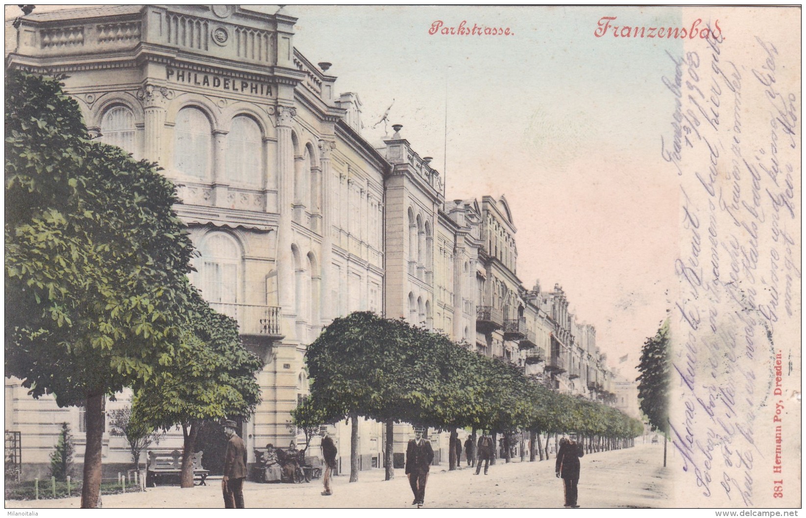 Franzensbad - Parkstrasse (381) * 13. 8. 1908 - Tschechische Republik
