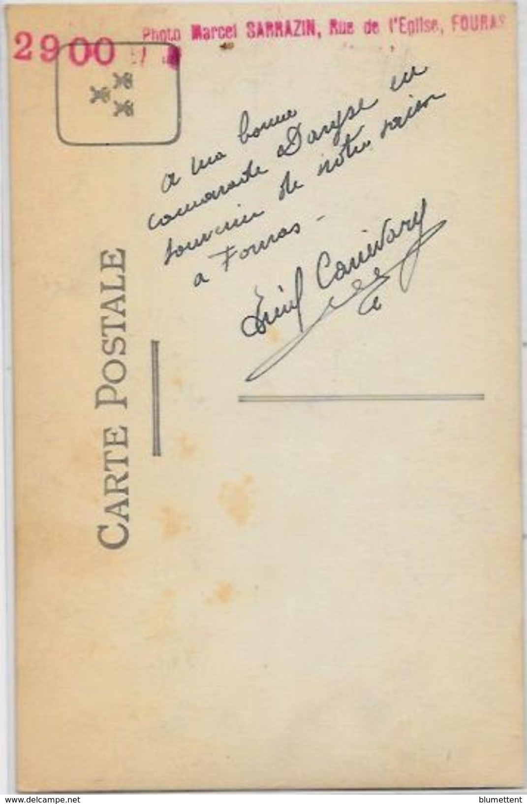 CPSM Autographe Signature à L'encre Non Circulé Emil CANIVARI Napoléon Opéra Fouras - Autres & Non Classés