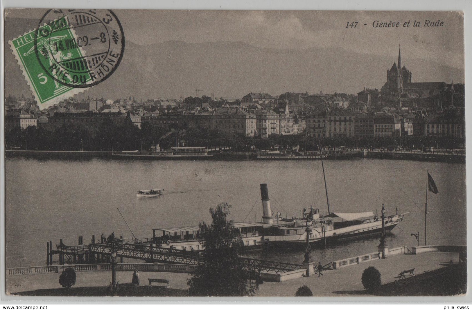 Geneve Et La Rade - Dampfschiff Leman - Genève