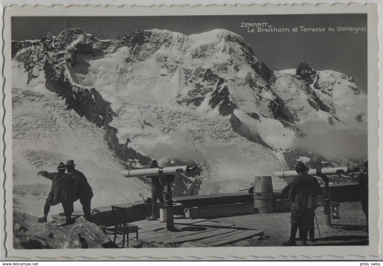 Zermatt - Le Breithorn Et Terrasse Du Gornergrat - Fernrohre, Animee - Photo: Perrochet-Matile - Zermatt