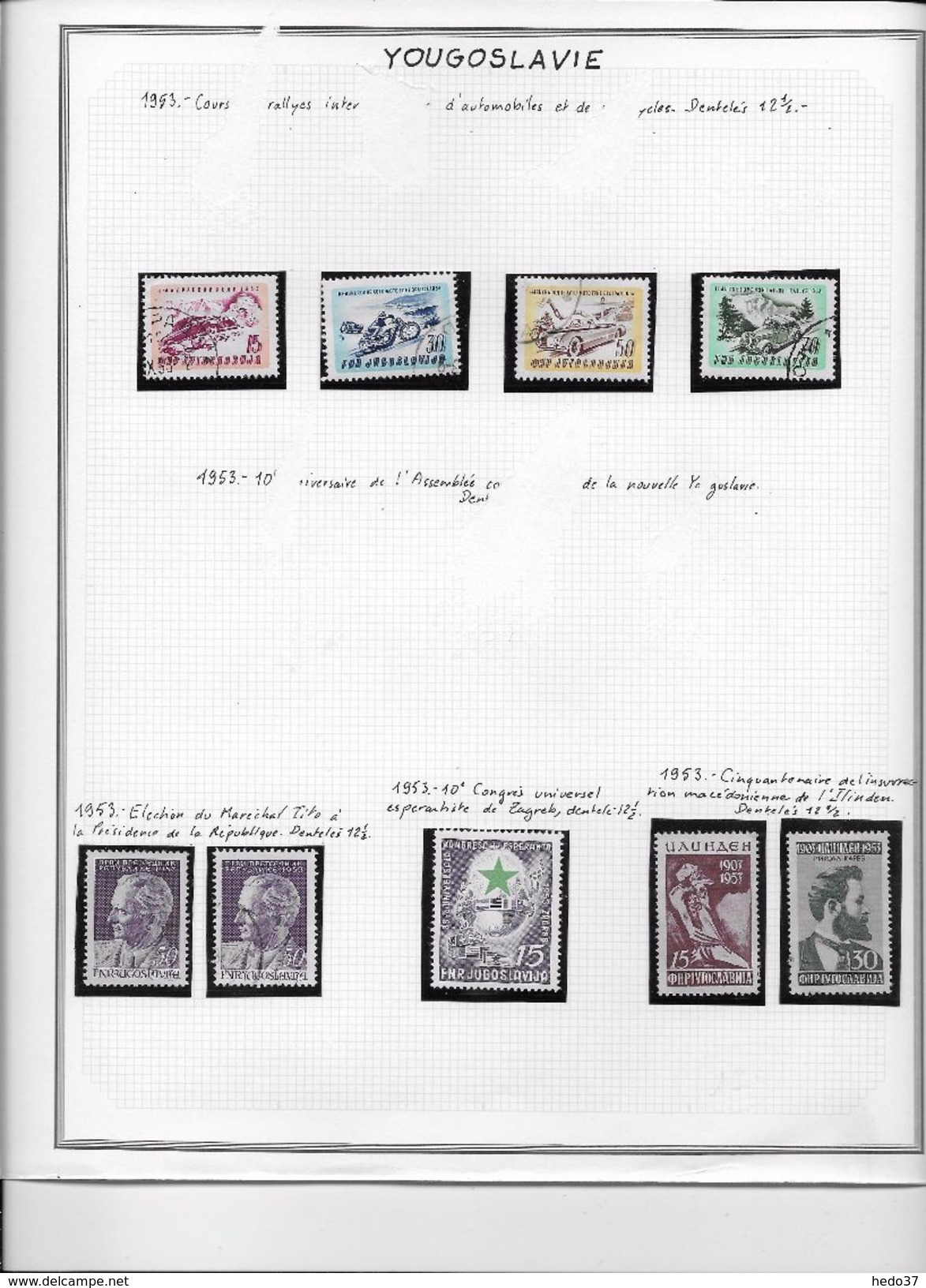 Yougoslavie - Collection Vendue Page Par Page - Timbres Neufs * / Oblitérés - B/TB - Lots & Serien