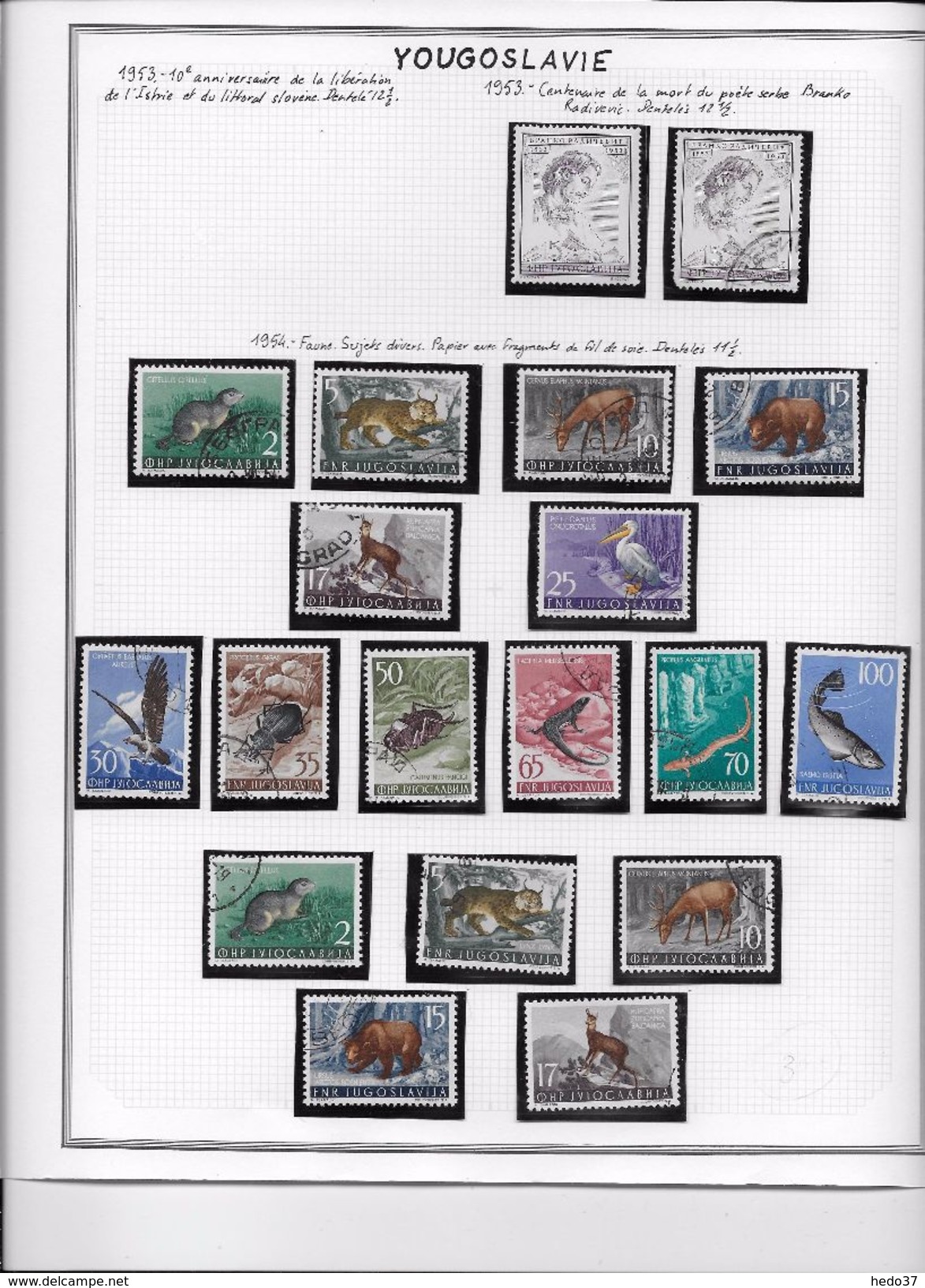 Yougoslavie - Collection Vendue Page Par Page - Timbres Neufs * / Oblitérés - B/TB - Collections, Lots & Series