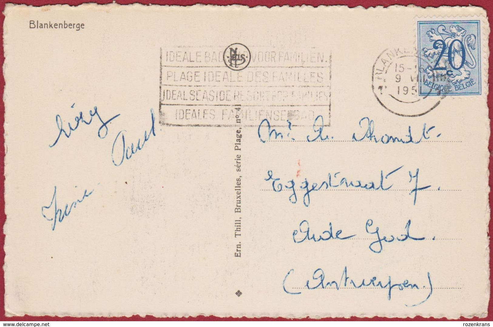 Blankenberge 1951 De Brief Liefdesbrief - Blankenberge