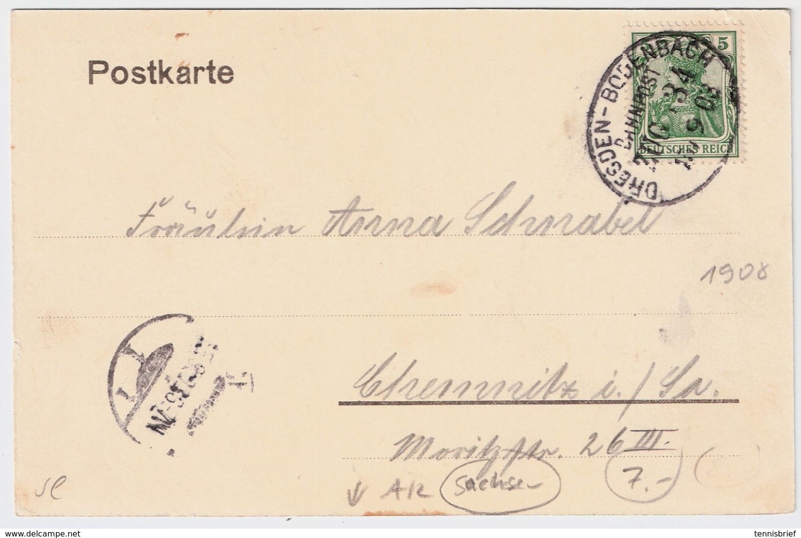 1908, " Königstein "  , A161 - Königstein (Sächs. Schw.)