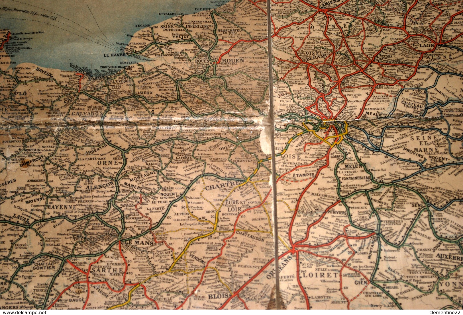 Carte Toilé De 1893 * Réseaux De Chemins De Fer * Ditot Bottin Paris , Sncf , Trains - Europe